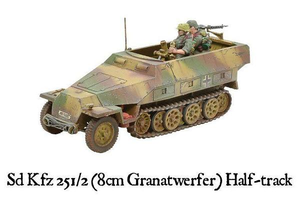  Warlord Games 28mm Bolt Action Sd.Kfz.251/2 Ausf.D 8cm Granatwerfer Half-Track 