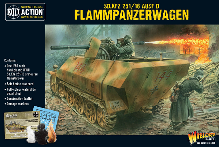  Warlord Games 28mm Bolt Action Sd.Kfz.251/16 Flammpanzerwagen Half-Track 