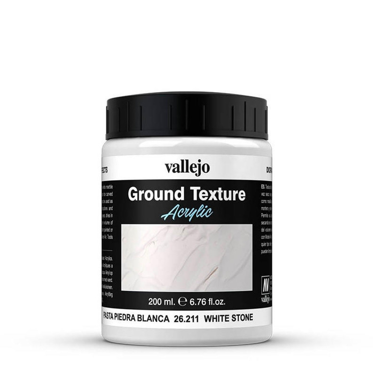  Vallejo Acrylic Stone Textures 200ml White Stone Paste 