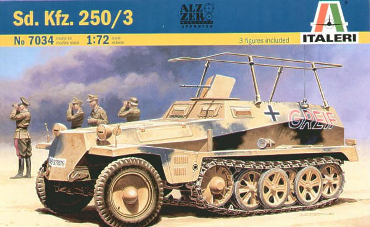  Italeri 1/72 German SDKFZ 250/3 Model Kit 