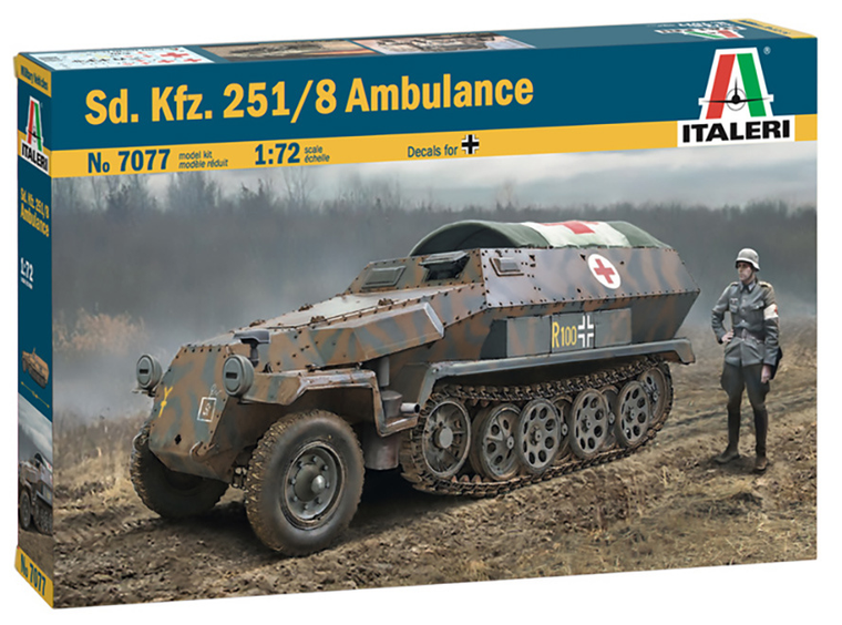  Italeri 1/72 Sd.Kfz.251/8 Half-track Ambulance Model Kit 