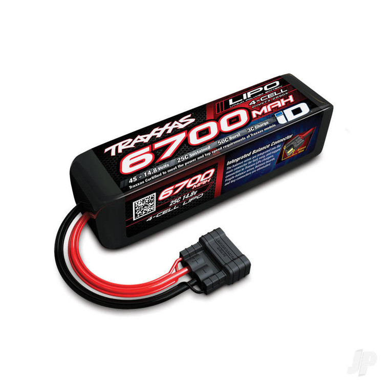  Traxxas LiPo 4S 6700mAh 14.8V 25C iD Power Cell Battery  (TRX Plug) 