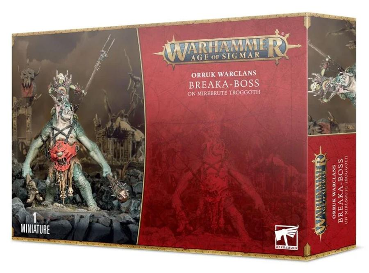  Games Workshop Orruk Warclans Kruleboyz Breaka-boss on Mirebrute Troggoth 