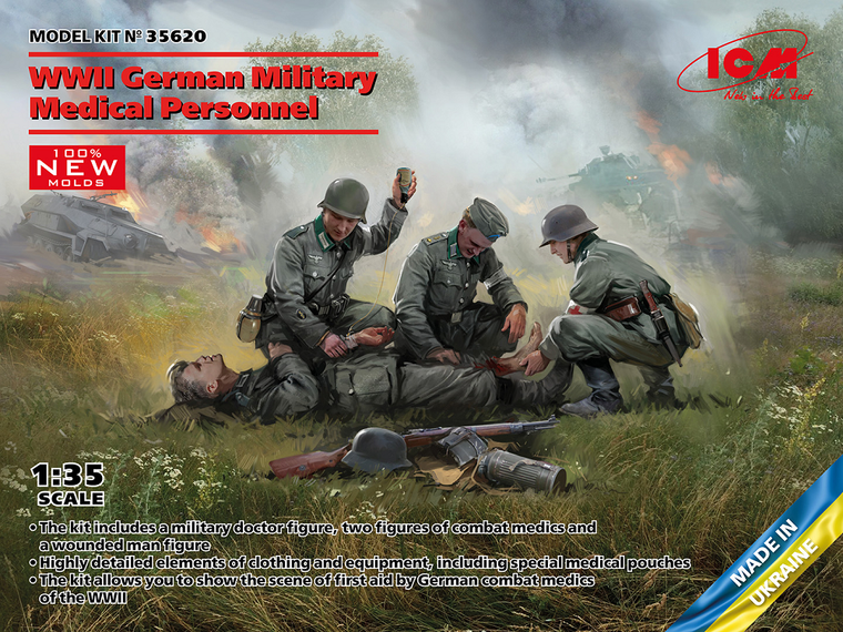 Icm ICM 1/35 German Military Medical Personnel Model Figures 