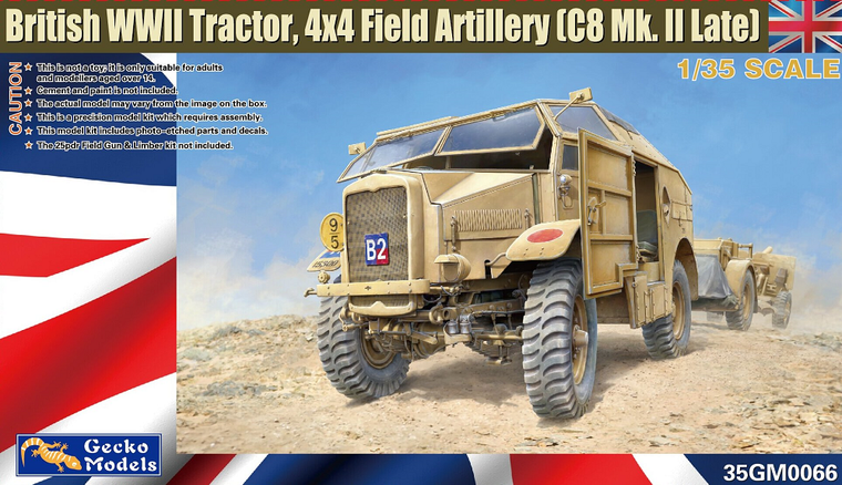  Gecko Models 1/35 Morris C8 Quad Mk.II 4x4 Field Artillery Tractor Late Production 