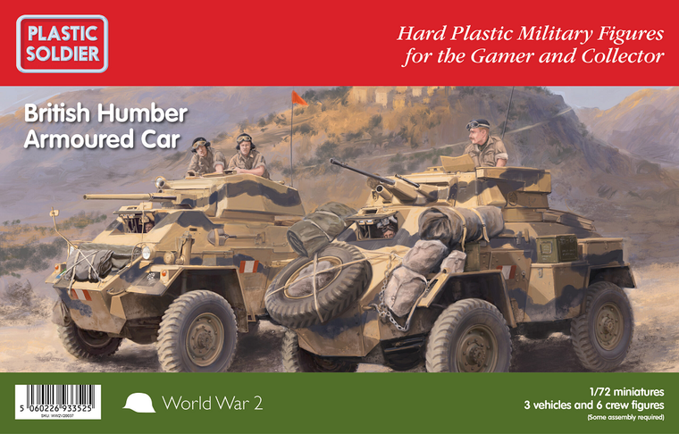  Plastic Soldier Company 1/72 British Humber Armoured Car Model Kit 