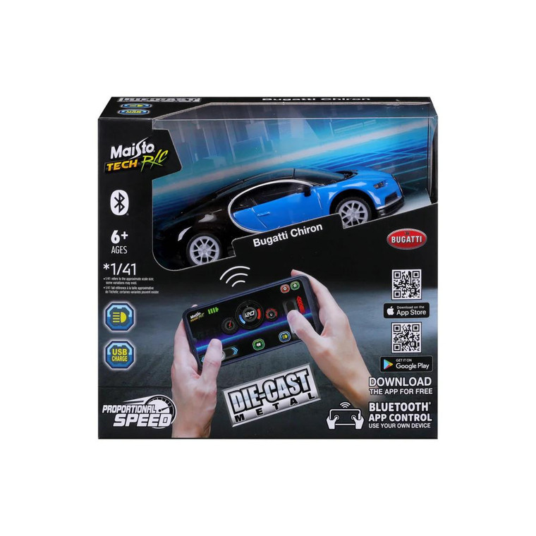  Maisto Bluetooth Diecast Bugatti Chiron Radio Controlled Car 