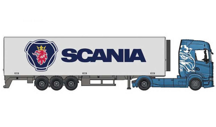  Burago 1/43 Scania S730 Truck With Trailer 