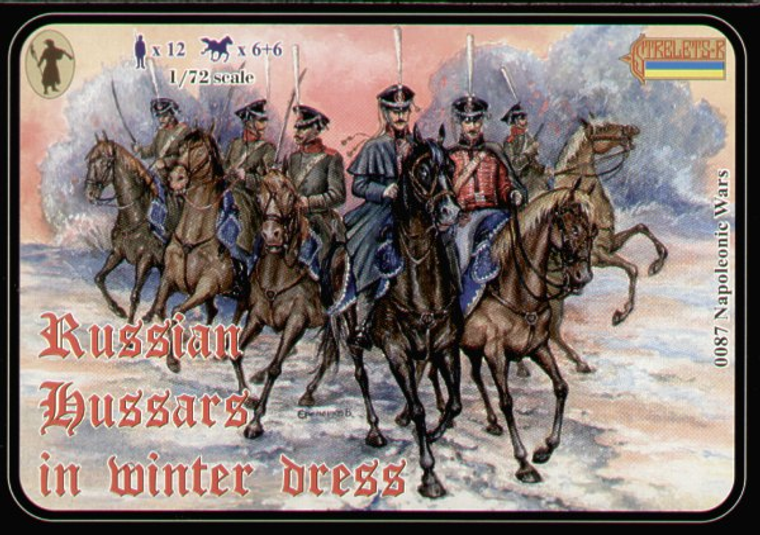  Strelets 1/72 Napoleonic Russian Hussars in Winter Dress 