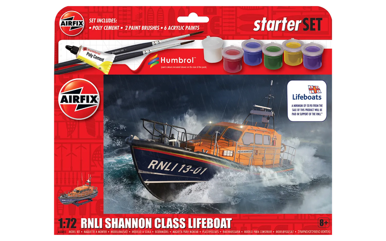  Airfix 1/72 RNLI Shannon Class Lifeboat Starter Set 