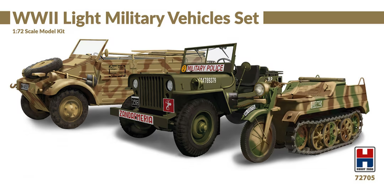  Hobby 2000 1/72 WWII LIght Military Vehicles Set 