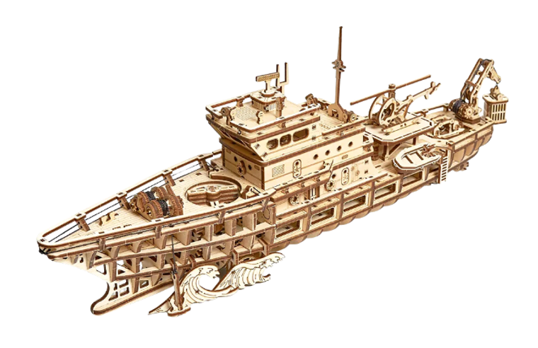  Wood Trick Ocean Explorer Yacht 3D Wooden Model Kit 