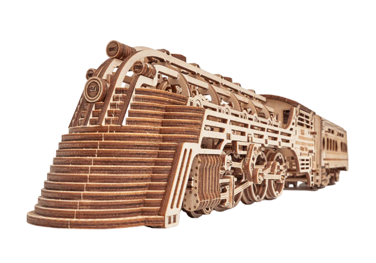  Wood Trick Atlantic Express Steam Train 3D Wooden Model Kit 