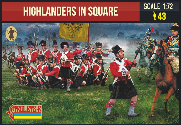  Strelets 1/72 Napoleonic Highlanders in Square Formation 