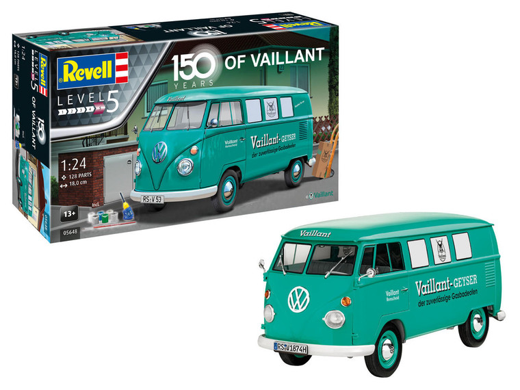  Revell 1/24 Volkswagen T1 Bus 150 Years of Vaillant Gift Set 