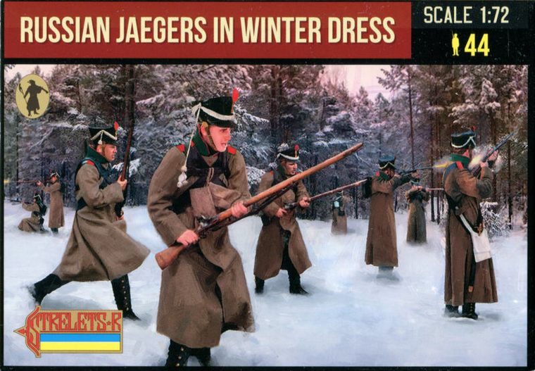  Strelets 1/72 Napoleonic Russian Jaegers in Winter Dress 