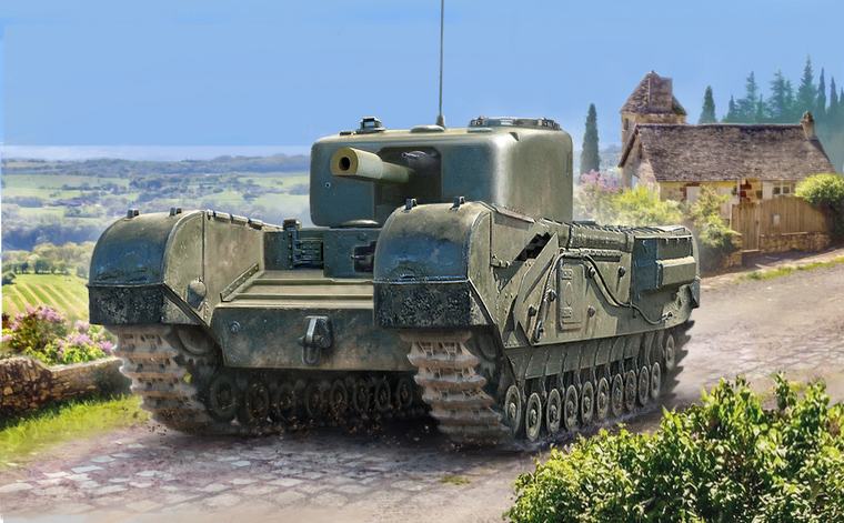  Zvezda 1/100 Churchill Mk.V Tank 