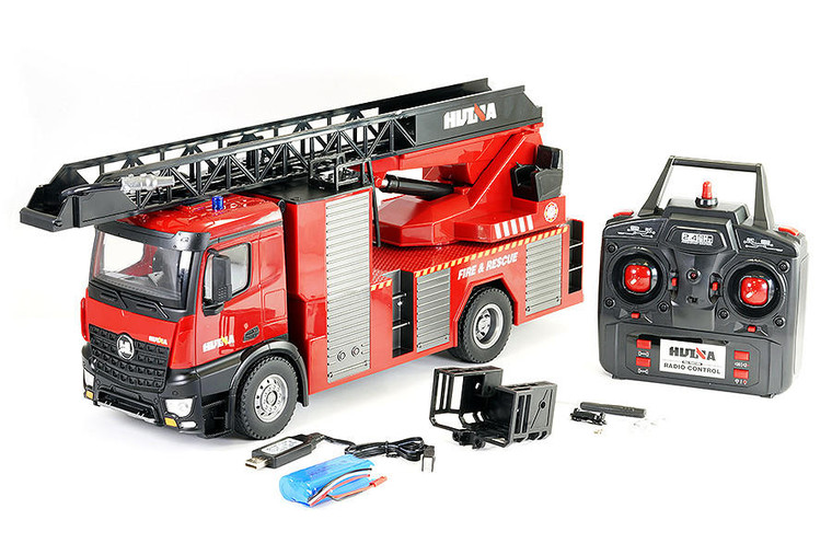  HuiNa RC 1/14 2.4G 22CH Fire Truck With Ladder And Hose RTR 