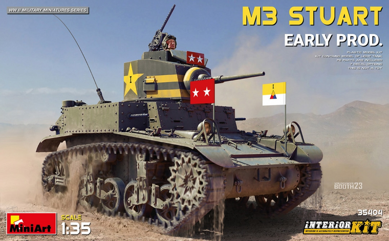  MiniArt 1/35 M3 Stuart Early Production with Interior 