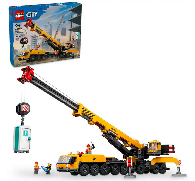  Lego City Yellow Mobile Construction Crane 