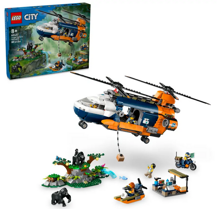  Lego City Jungle Explorer Helicopter at Base Camp 