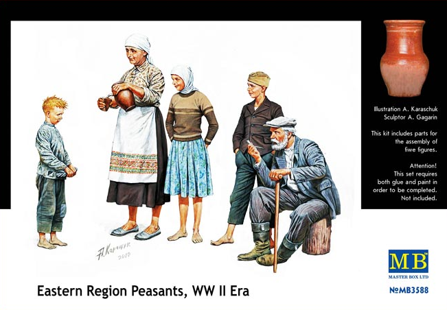  Master Box 1/35 WWII Eastern Region Peasants 