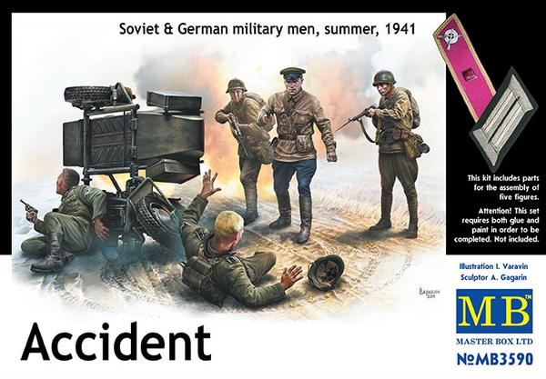  Master Box 1/35 WWII Accident - Soviet & German Military Men Summer 1941 