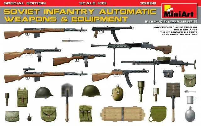  MiniArt 1/35 Soviet Infantry Automatic Weapons and Equipment 