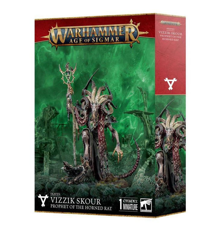  Games Workshop Age of Sigmar Skaven Vizzik Skour Prophet of The Horned Rat 