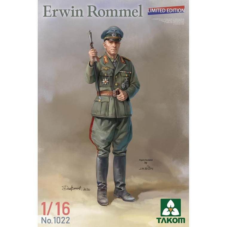  Takom 1/16 Erwin Rommel WWII German Field Marshal Limited Edition Figure 