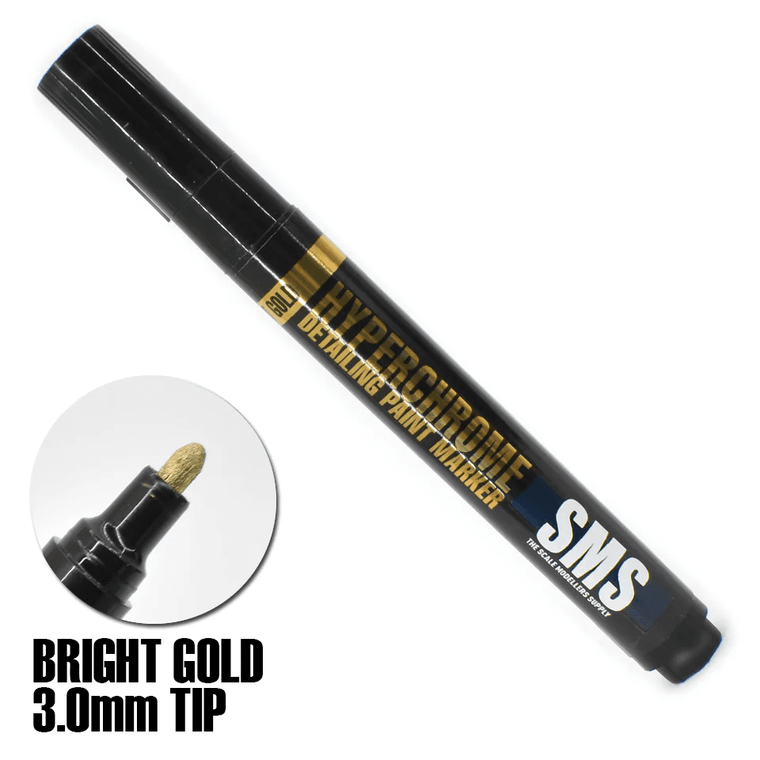  SMS Hyperchrome Chrome Marker Pen - Bright Gold - 3mm Tip 