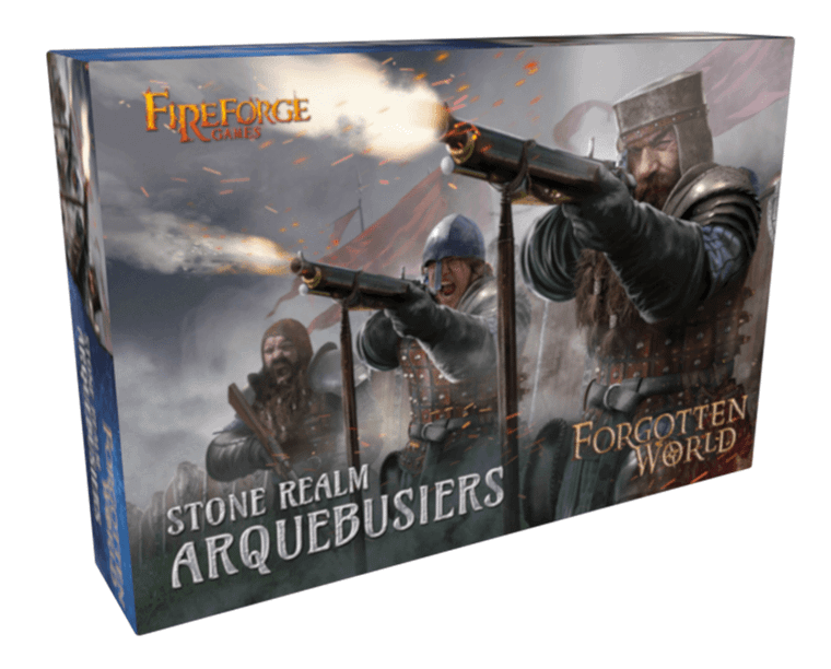  Fireforge Games 28mm Forgotten World - Stone Realm Dwarf Arquebusiers 