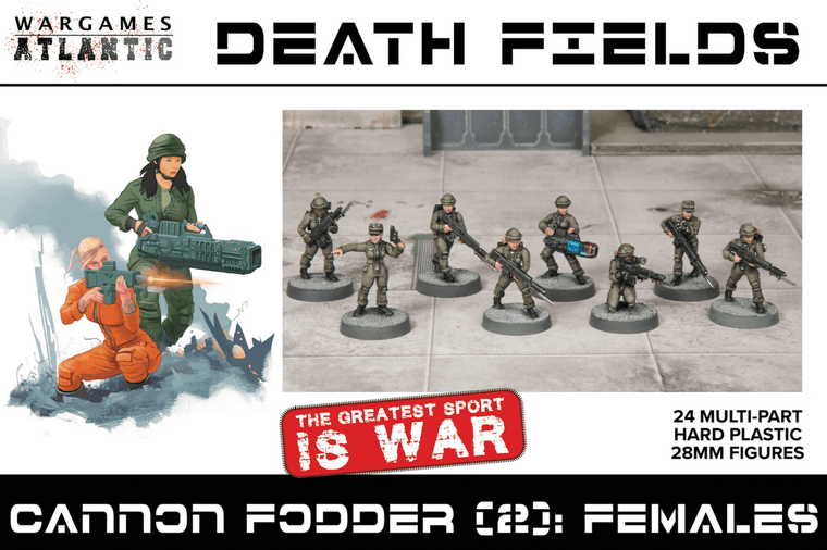  Wargames Atlantic 28mm Death Fields - Cannon Fodder Female Set 