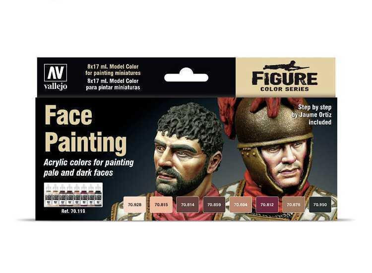  Vallejo Model Color Set - Face Painting Paint Set 