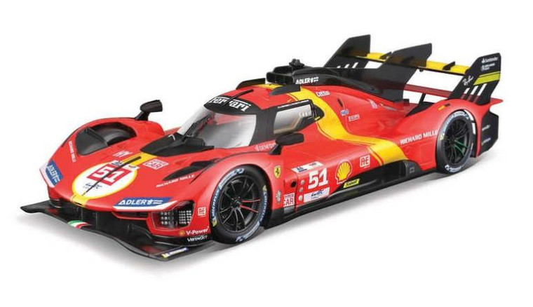  Burago 1/43 Ferrari Racing 499P Le Mans Hypercar (#51) Diecast Model 