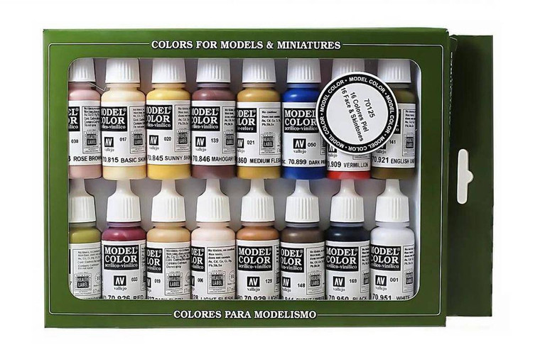  Vallejo Model Color Set - Face/Skin Colours Paint Set 