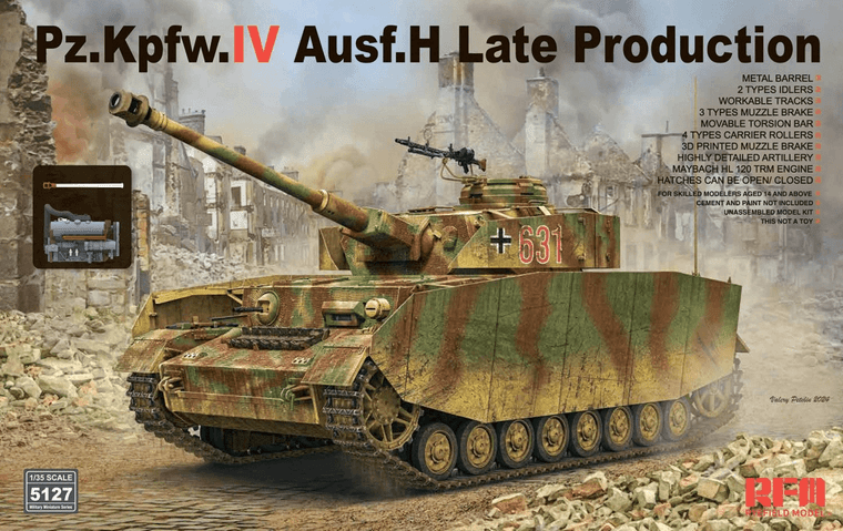  Rye Field Models 1/35 Sd.Kfz.161/1 Pz.Kpfw.IV Ausf.H Panzer Late Production 
