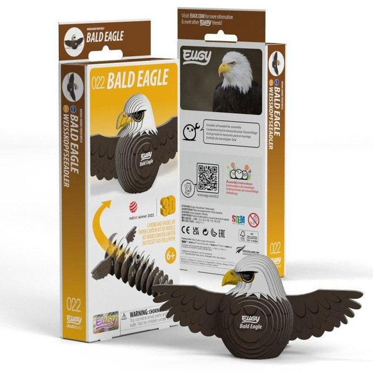  Eugy 22 Bald Eagle Card 3D Puzzle 