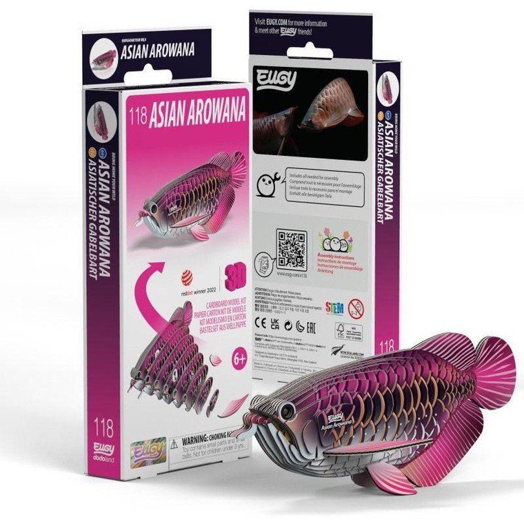 Eugy 118 Asian Arowana Card 3D Puzzle   Eugy 118 Asian Arowana Card 3D Puzzle