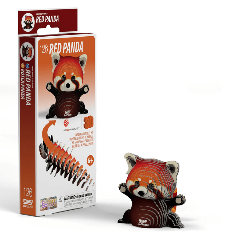 Eugy 126 Red Panda Card 3D Puzzle 