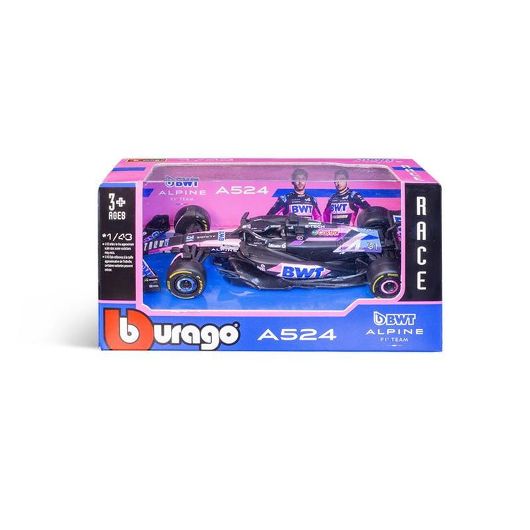  Burago 1/43 BWT Alpine A524 F1 2024 #31 Esteban Ocon 