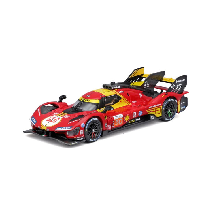  Burago 1/43 Ferrari Racing 499p Le Mans Hypercar 2024 AF Corse #50 Hard Case Diecast Model 