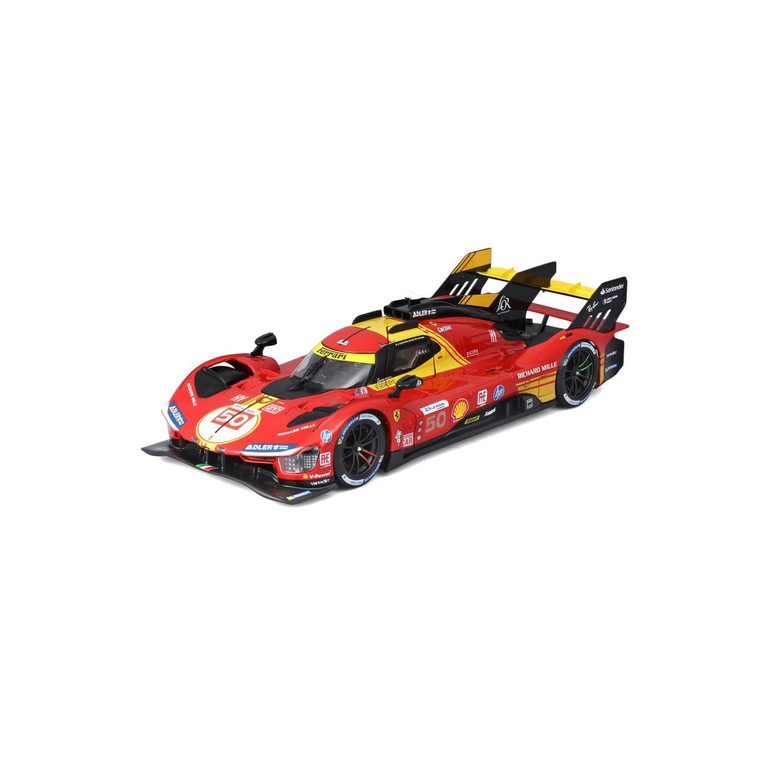  Burago 1/24 Ferrari Racing 499p Le Mans Hypercar 2024 AF Corse #50 Diecast Model 