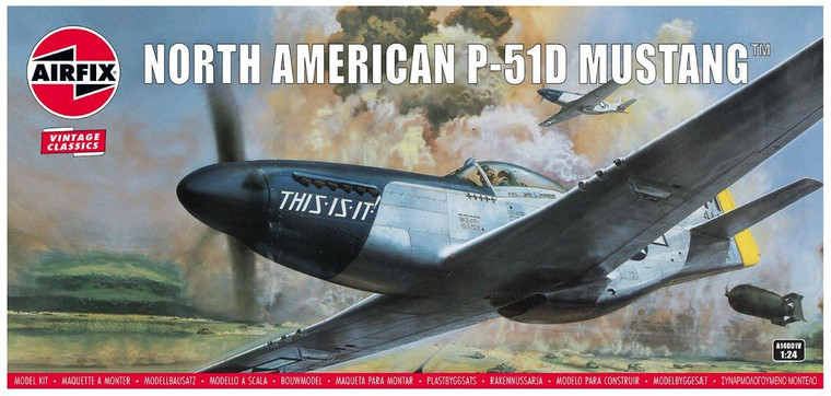 Airfix 1/24 North American P-51D Mustang Model Kit 