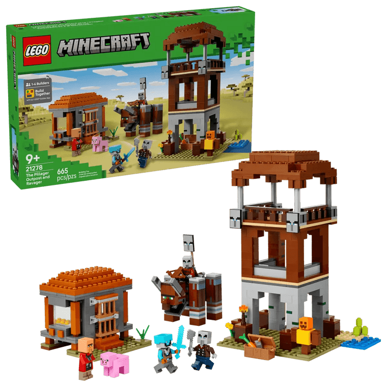  Lego Mincraft The Pillager Outpost and Ravager 