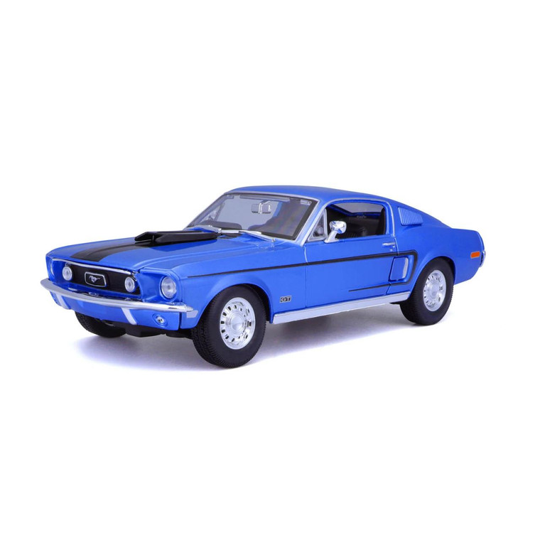  Maisto 1/18 1970 Ford Mustang Mach 1 - Blue Diecast Model 