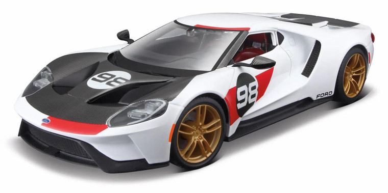  Maisto 1/18 Ford GT 2021 Ford Heritage Diecast Model 