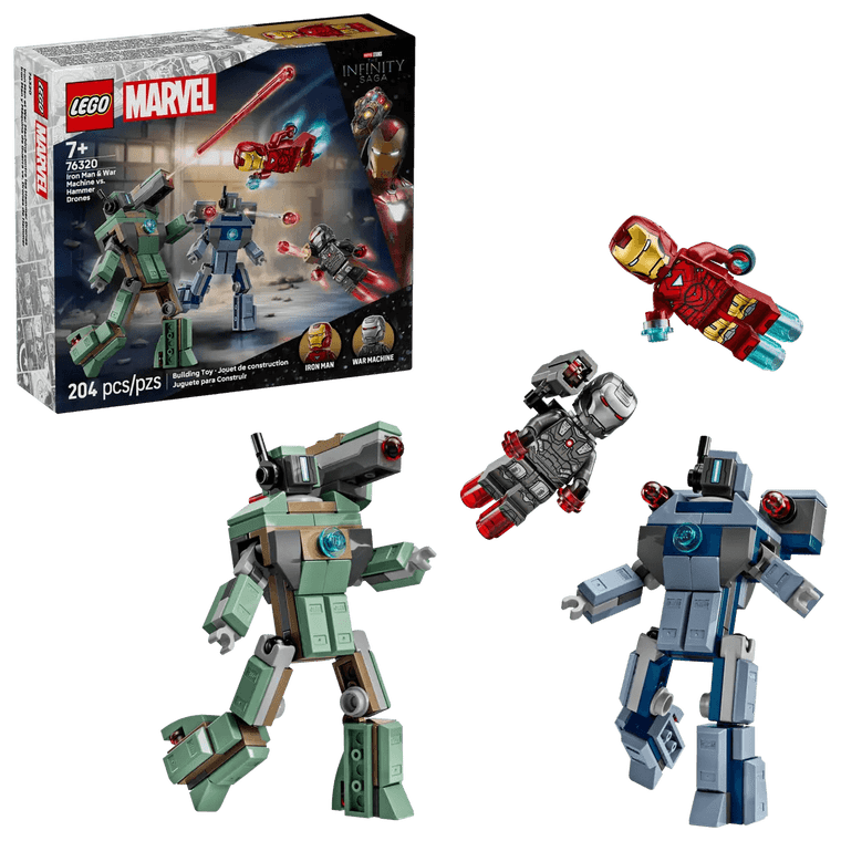  Lego Marvel Iron Man & War Machine vs. Hammer Drones 