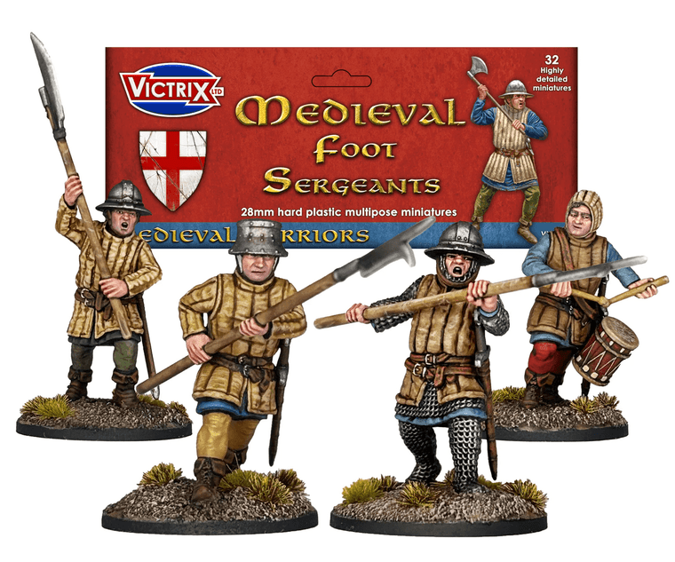  Victrix 28mm Medieval Foot Sergeants 12-13th Century 