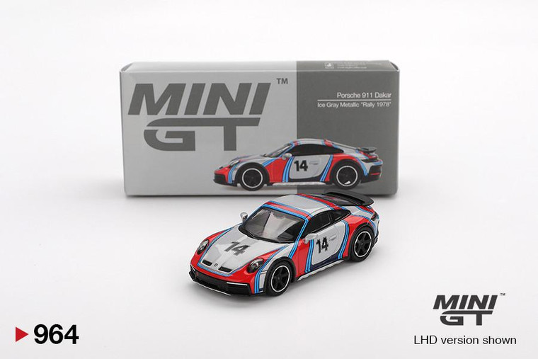  Mini GT 1/64 Porsche 911 Dakar Ice Grey Metallic "Rally 1978" 